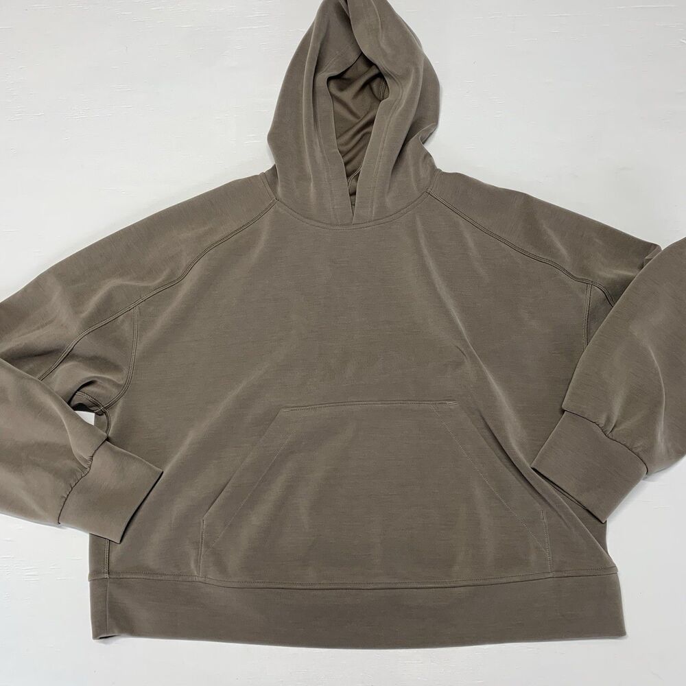 Lululemon Rare Soft Stream Pullover Hoodie, Size 12 Brown